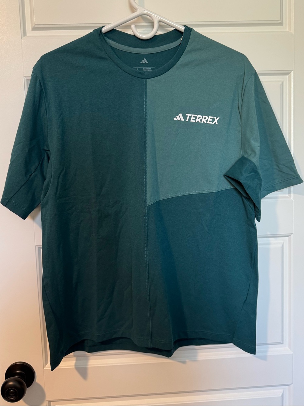 NWT Adidas Terrex Short Sleeve Hiking T-Shirt, Teal, Size Large